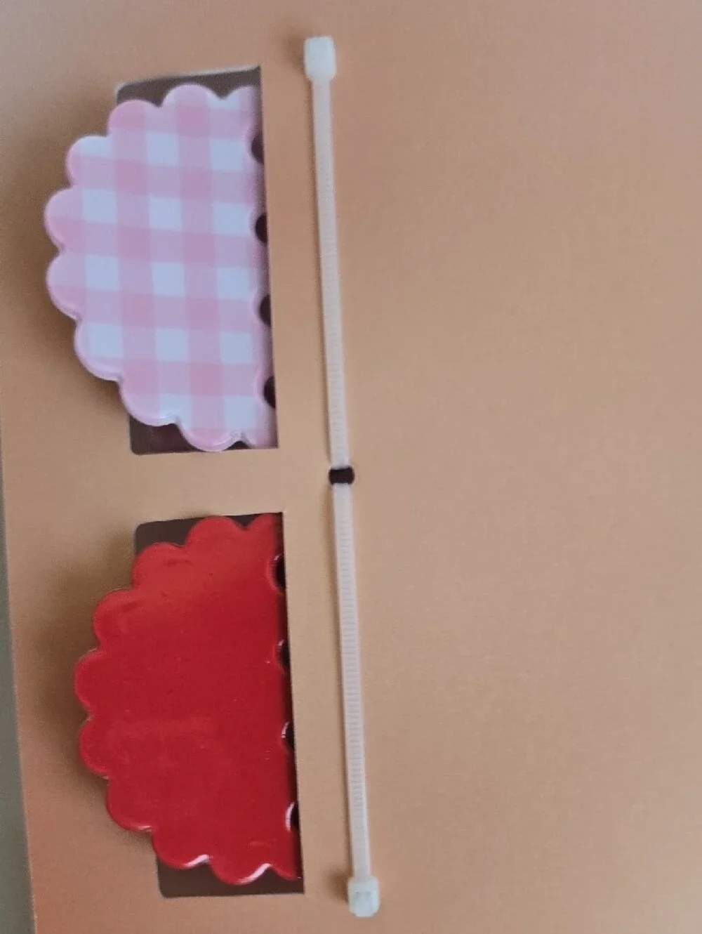 piper.k Cherry Pink & Red Flat Lay Claw Clips NWT🍒
